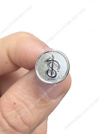 pin logo cúc áo vest mạ bạc