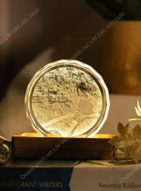 Quà tặng pha lê khắc ảnh 3d - mẫu pha lê tròn